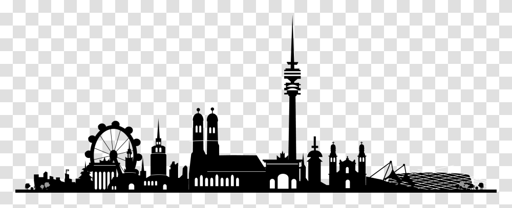 Skyline Commercetools Inc New Town Hall Wall Decal Skyline Mnchen, Building, Spire, Tower, Architecture Transparent Png