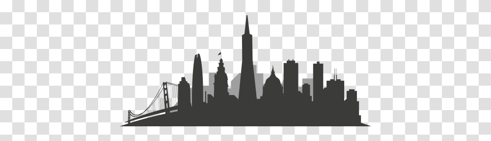 Skyline Silhouette City Skyline Silhouette, Building, Architecture, Spire, Tower Transparent Png