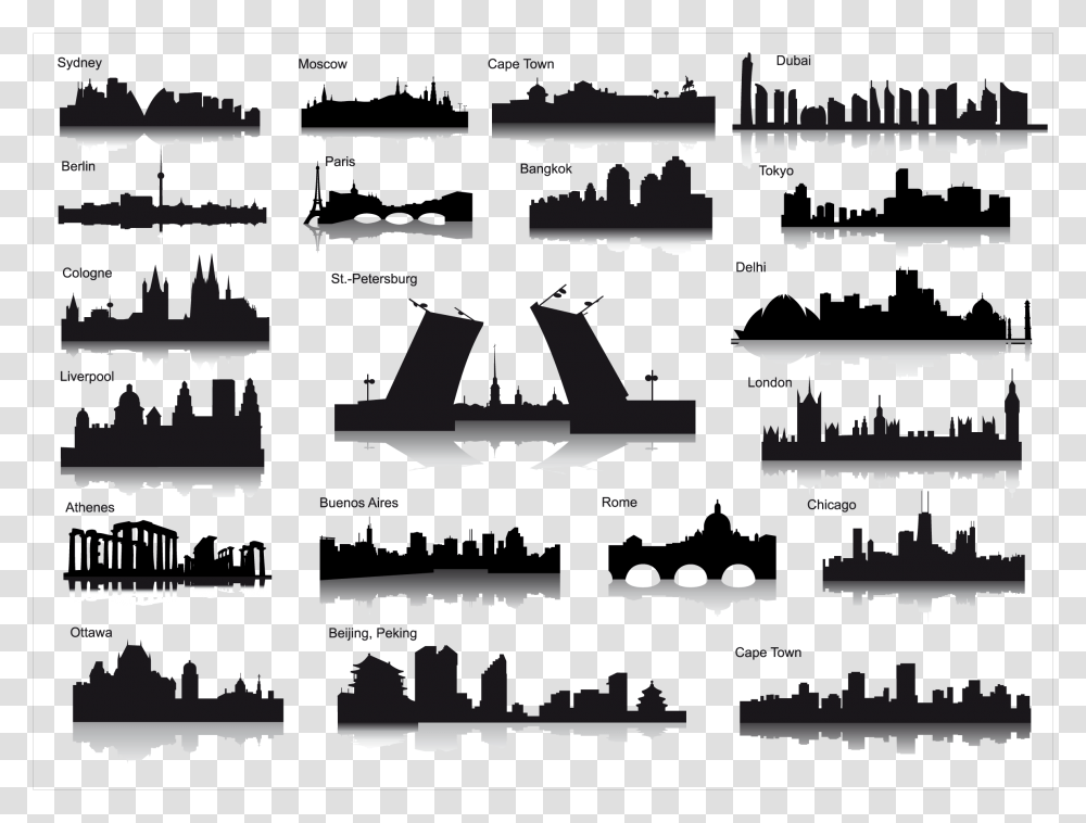 Skylines Liverpool Silhouette Liverpool Skyline Silhouette, Nature, Outdoors, Poster, Advertisement Transparent Png