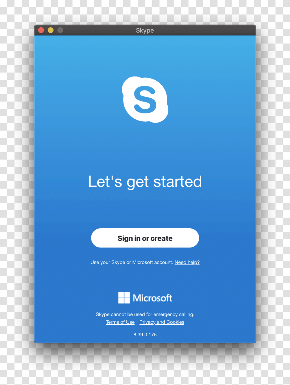 Skype Get Started Screen Login Design In Android, Mobile Phone, Electronics, Advertisement Transparent Png