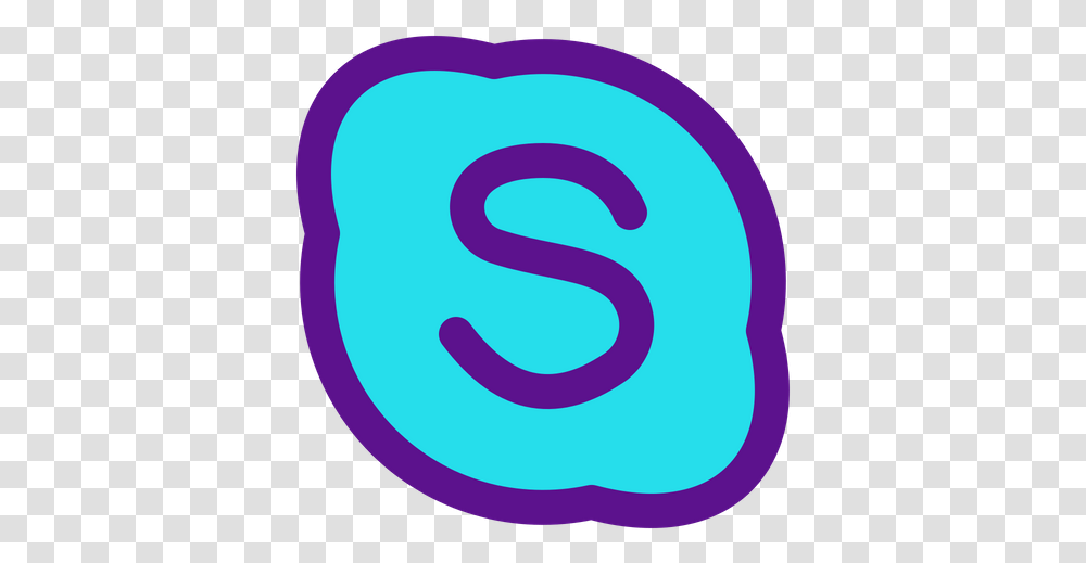 Skype Icon Of Colored Outline Style Brixton, Label, Text, Logo, Symbol Transparent Png