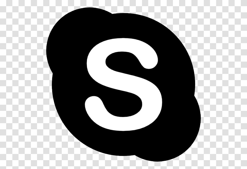 Skype Logo Logo Black And White, Label, Trademark Transparent Png