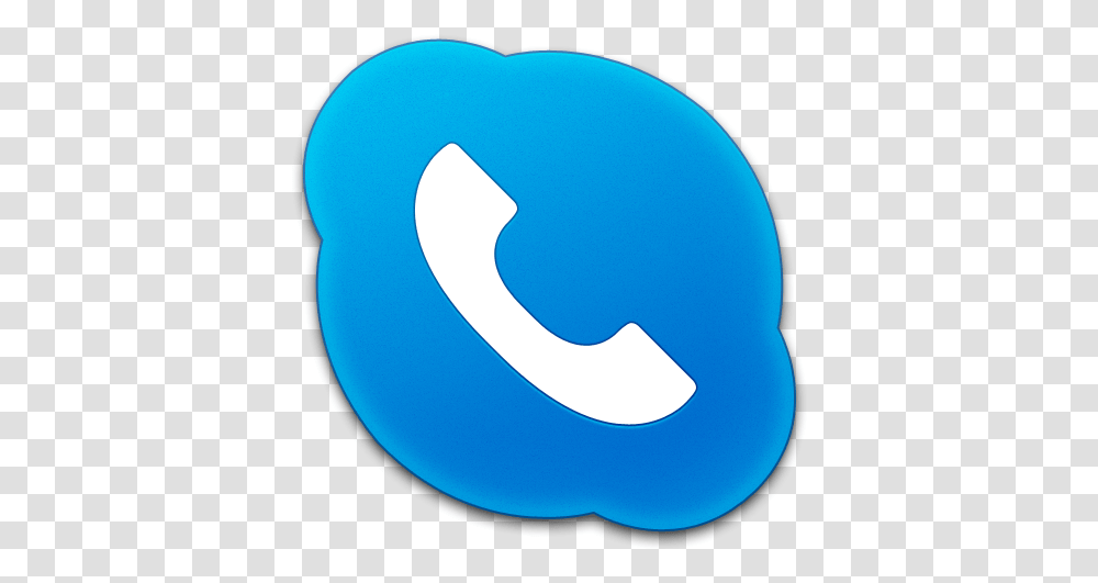 Skype Phone Blue Icon Icon Skype Call, Logo, Symbol, Trademark, Egg Transparent Png