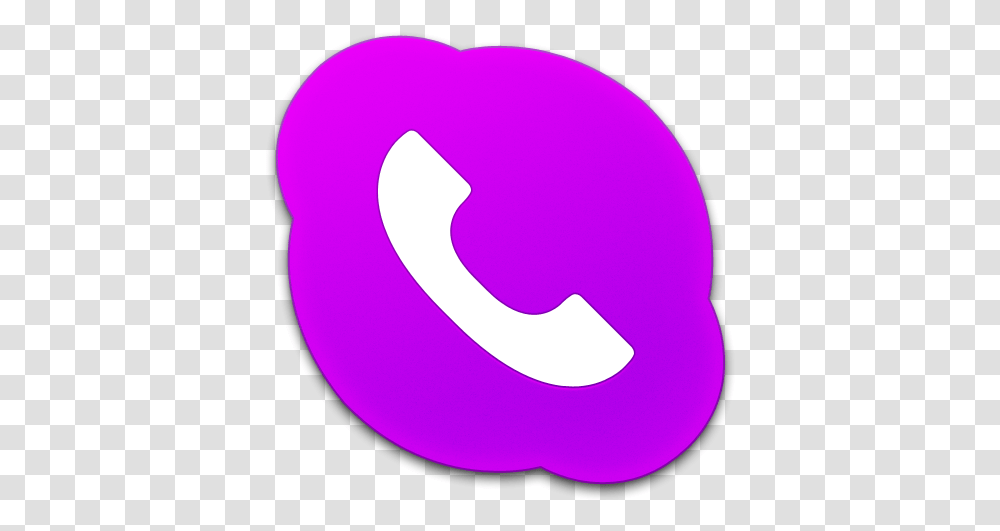 Skype Phone Purple Icon Dot, Heart, Hand, Cushion, Interior Design Transparent Png