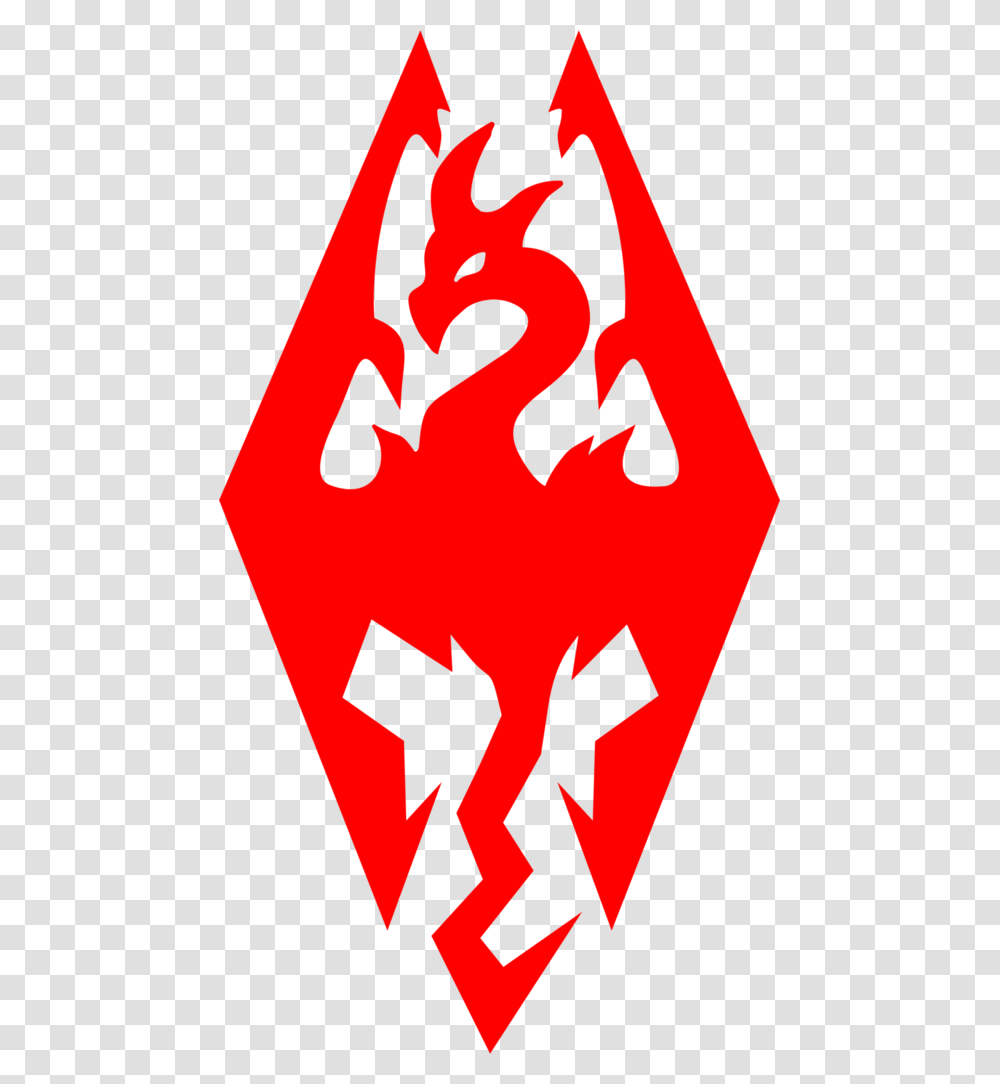 Skyrim Dragon Logo, Poster, Advertisement, Hand Transparent Png