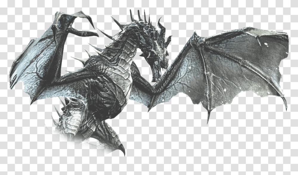 Skyrim Dragon, Painting Transparent Png