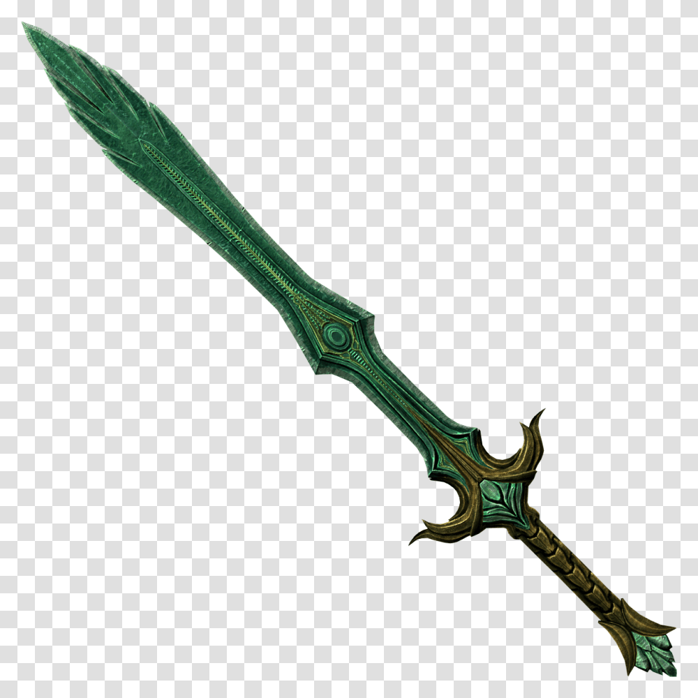 Skyrim Glass Sword Of Sapphire, Scissors, Blade, Weapon, Weaponry Transparent Png