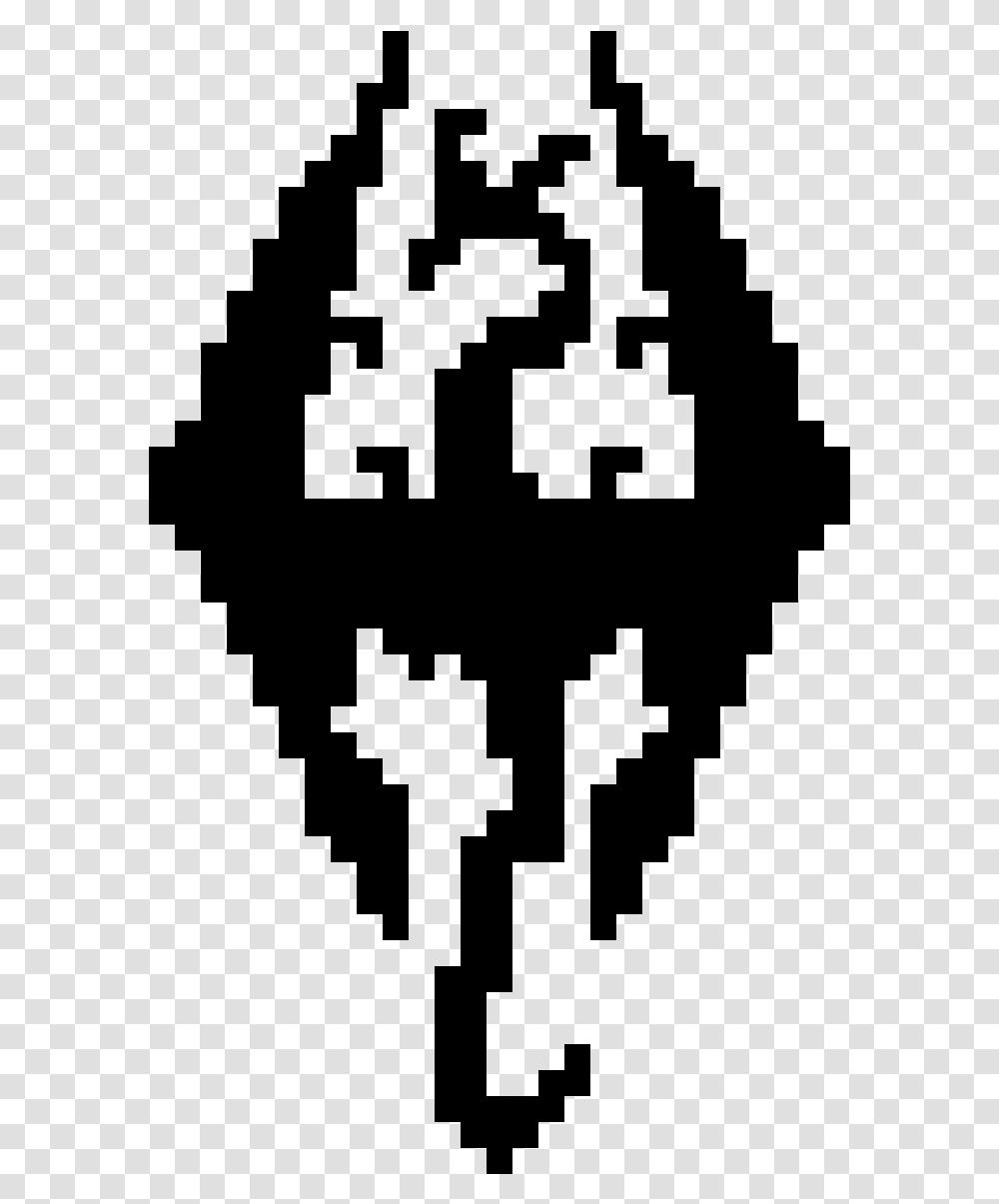 Skyrim Logo Pixel Art, Gray, World Of Warcraft Transparent Png