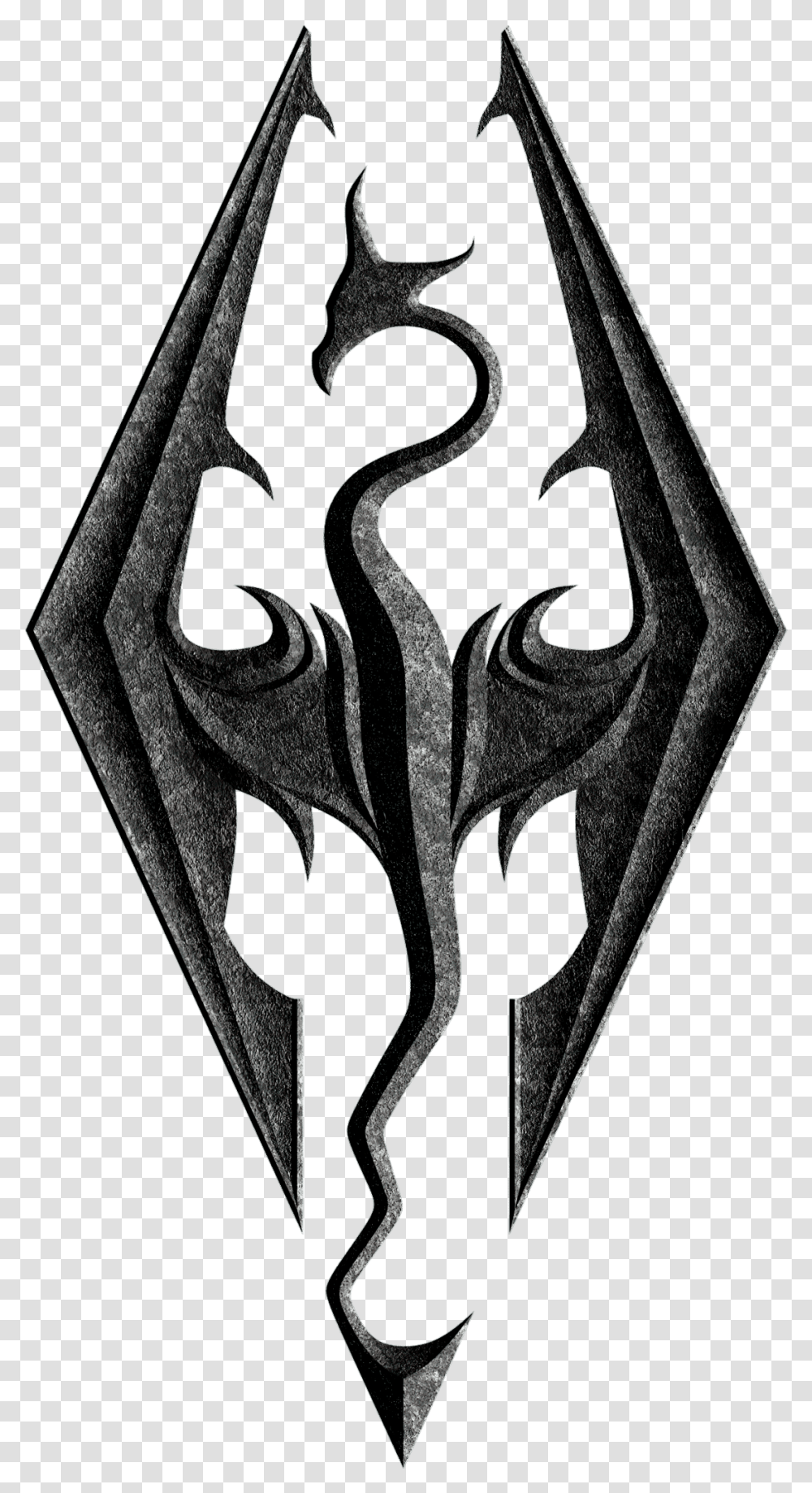 Skyrim Logo Skyrim Logo, Dragon, Rug, Statue, Sculpture Transparent Png