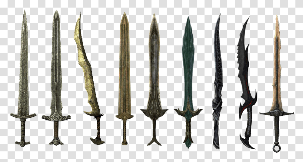 Skyrim Magic Swords Of Skyrim, Weapon, Weaponry, Spear, Blade Transparent Png