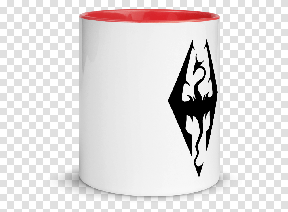 Skyrim Mug With Color Inside Black And White, Lamp, Symbol, Coffee Cup, Shaker Transparent Png