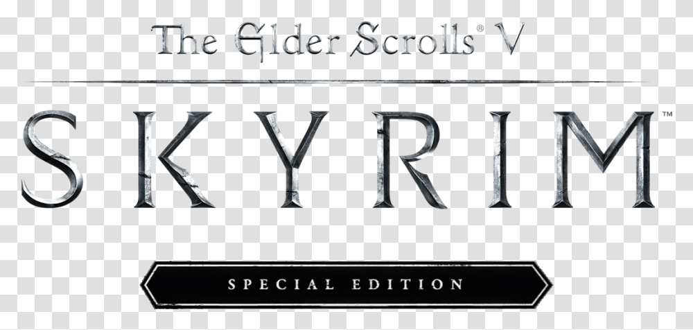 Skyrim Special Edition Logo Elder Scrolls V Skyrim Special Edition Logo, Alphabet, Word, Number Transparent Png