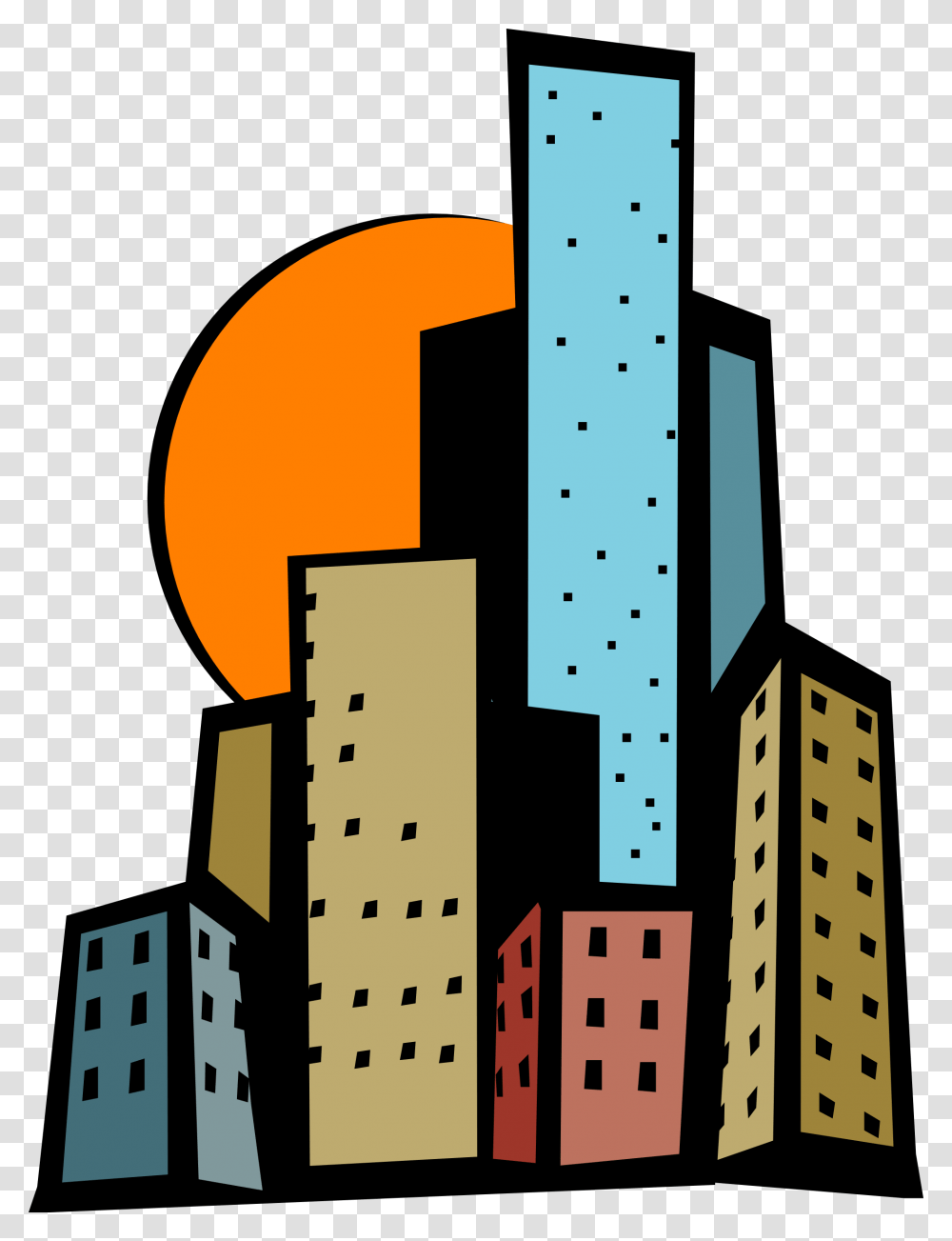 Skyscraper Clipart, Building, Urban, City, High Rise Transparent Png