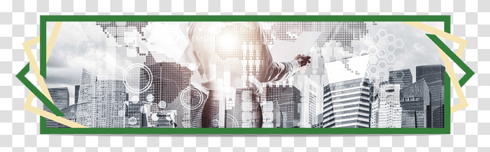 Skyscraper, Person, Collage, Poster, Advertisement Transparent Png