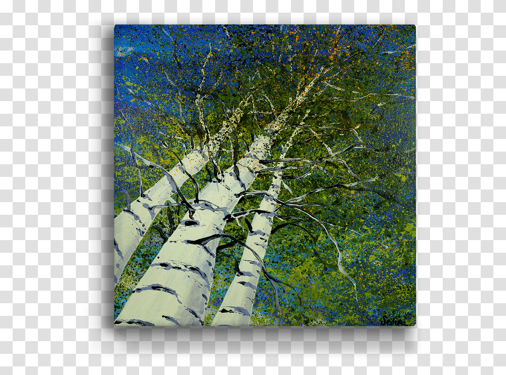 Skyward Aspen Trees Box Art Vertical, Plant, Painting, Screen, Electronics Transparent Png