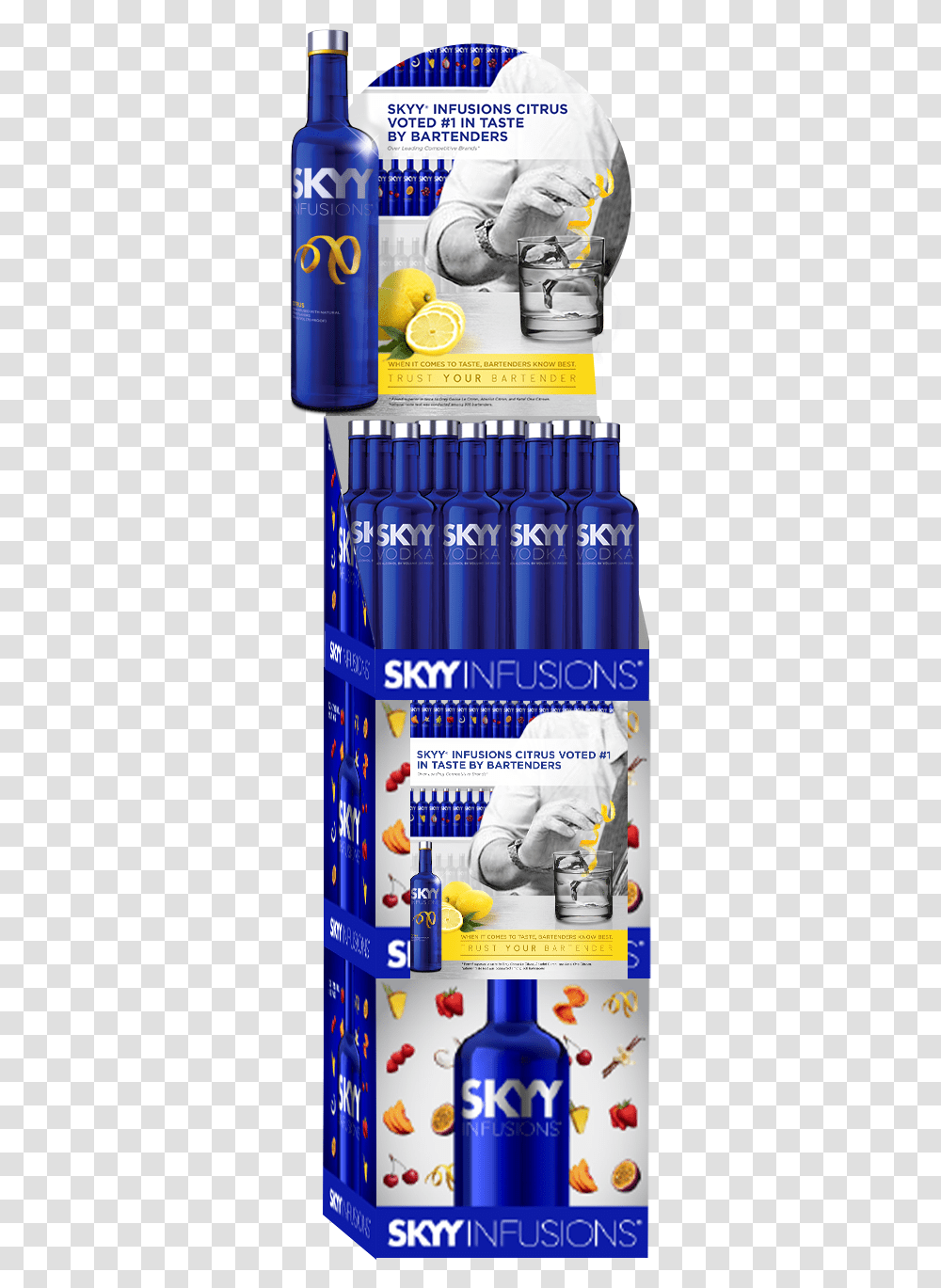 Skyy Vodka Promo Pos Display Alcoholic Beverage, Aluminium, Tin, Can, Person Transparent Png
