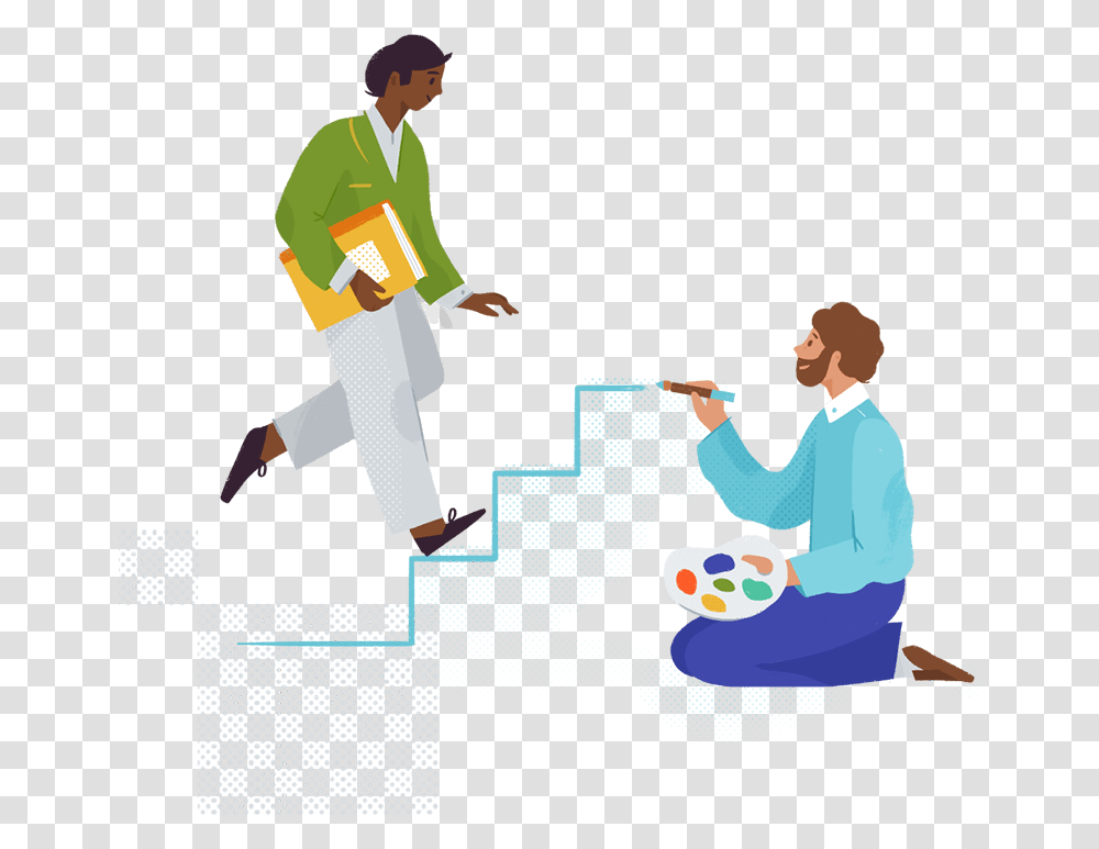 Slack Illustrations, Person, People, Staircase, Hand Transparent Png