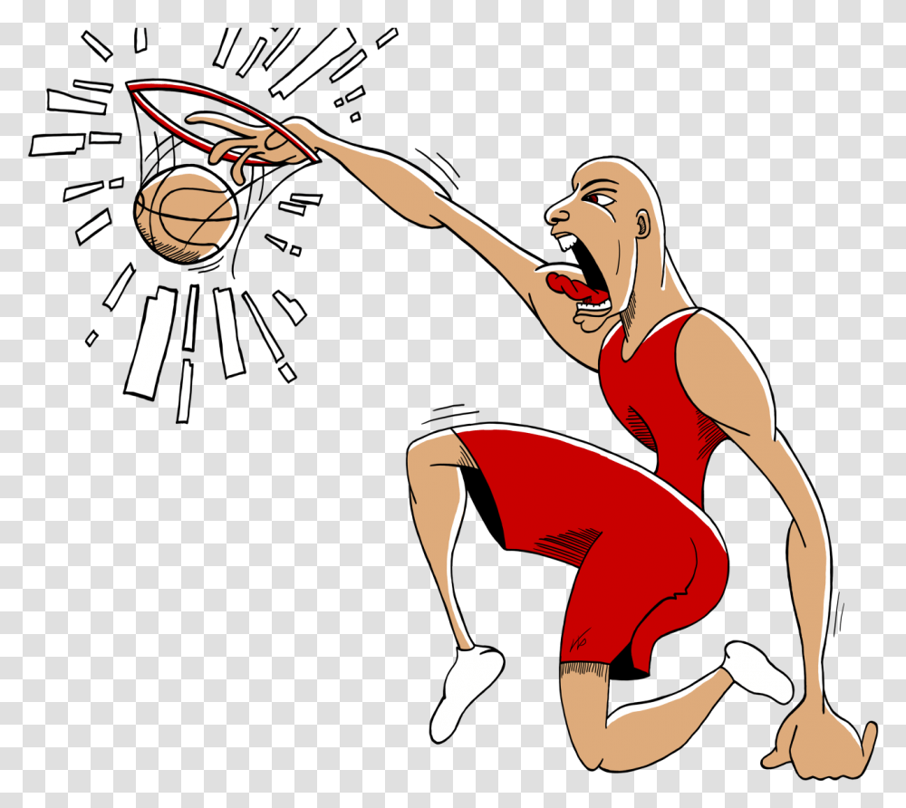 Slam Dunk Illustration Block Basketball, Person, Juggling, Leisure Activities, People Transparent Png