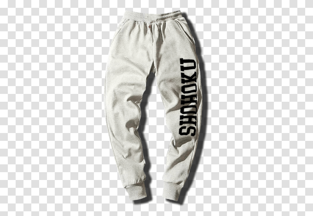 Slam Dunk Shohoku Printed Closed Bottom Fleece Sweatpants Trousers, Clothing, Person, Jeans, People Transparent Png