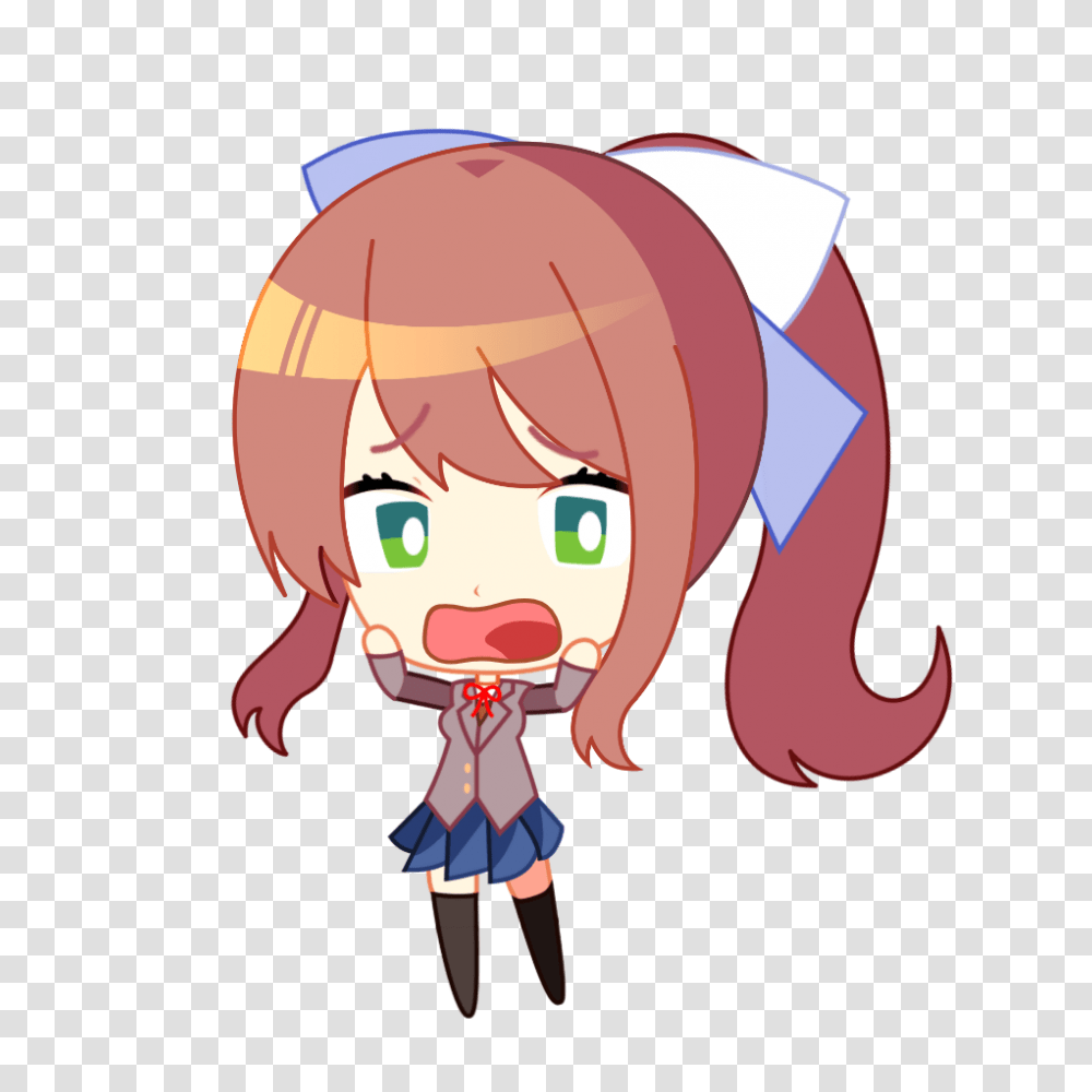 Slap Her Into Your Memes For Cuteness Ddlc, Helmet, Female Transparent Png