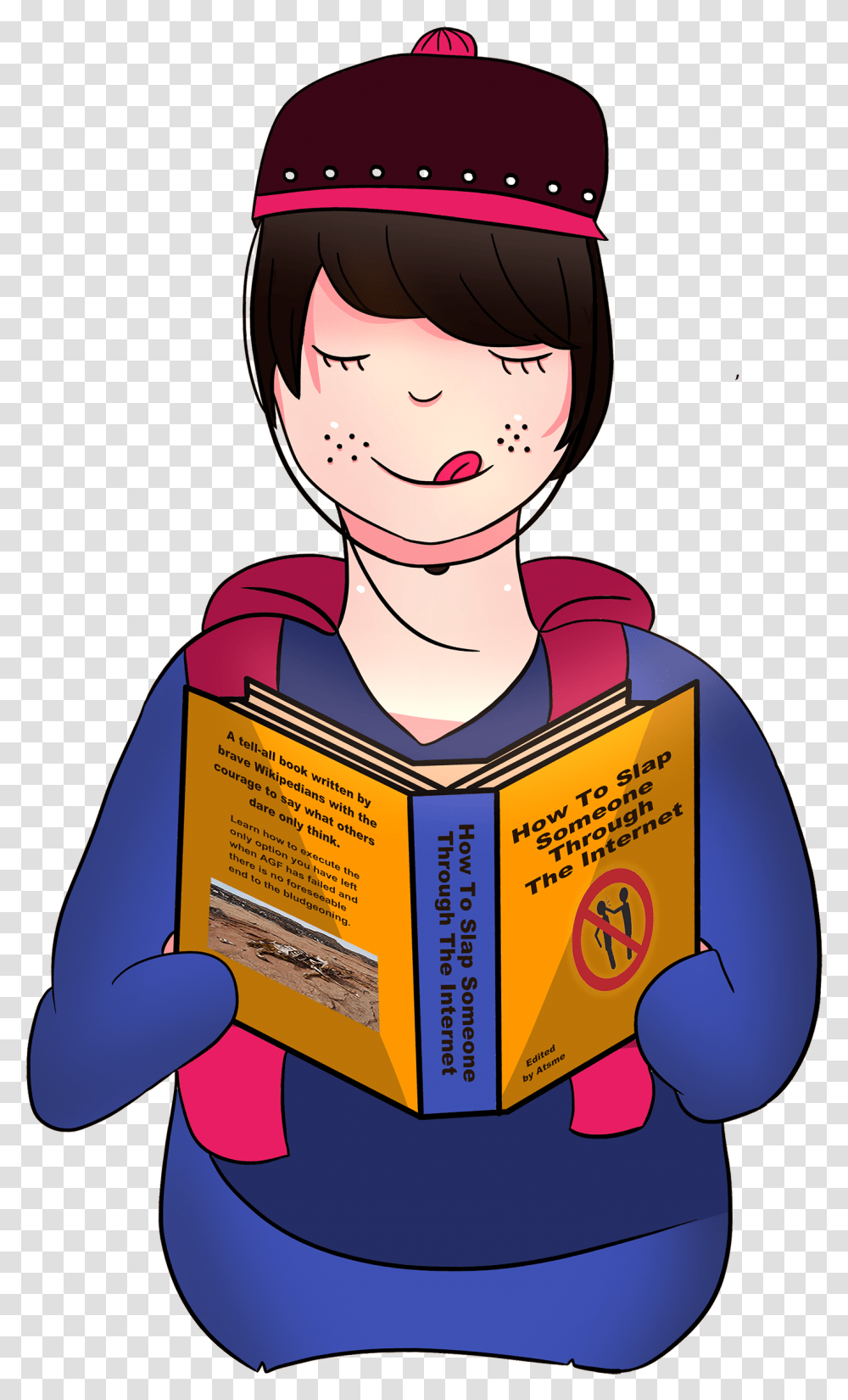 Slap Someone Through The Internet Book Reading, Girl, Female Transparent Png