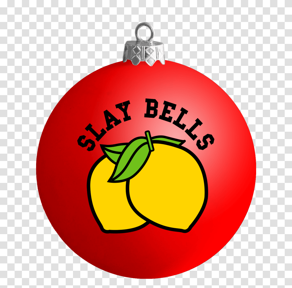 Slay Bells Red Satin Ball Ornament 12 Us Beyonce Circle, Plant, Fruit, Food, Produce Transparent Png