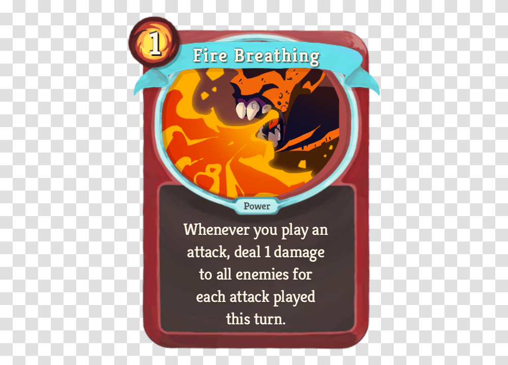 Slay The Spire Fire Breathing, Poster, Advertisement, Flyer, Paper Transparent Png