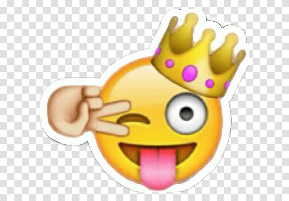 Slaying Slay King Queen Emjoi Winky Winkyface Emoji Girly, Toy, Animal, Fish, Mammal Transparent Png