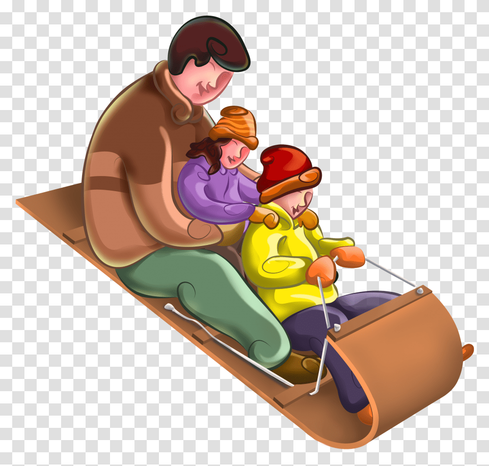 Sled Ride B Sledding Clipart Background, Person, Human, Bobsled Transparent Png