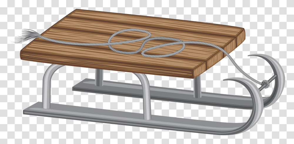 Sledding Clipart Sled Clipart, Furniture, Tabletop, Coffee Table, Wood Transparent Png