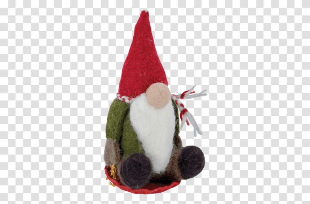 Sledding Gnome Ornament Stuffed Toy, Elf, Plush, Outdoors, Snowman Transparent Png