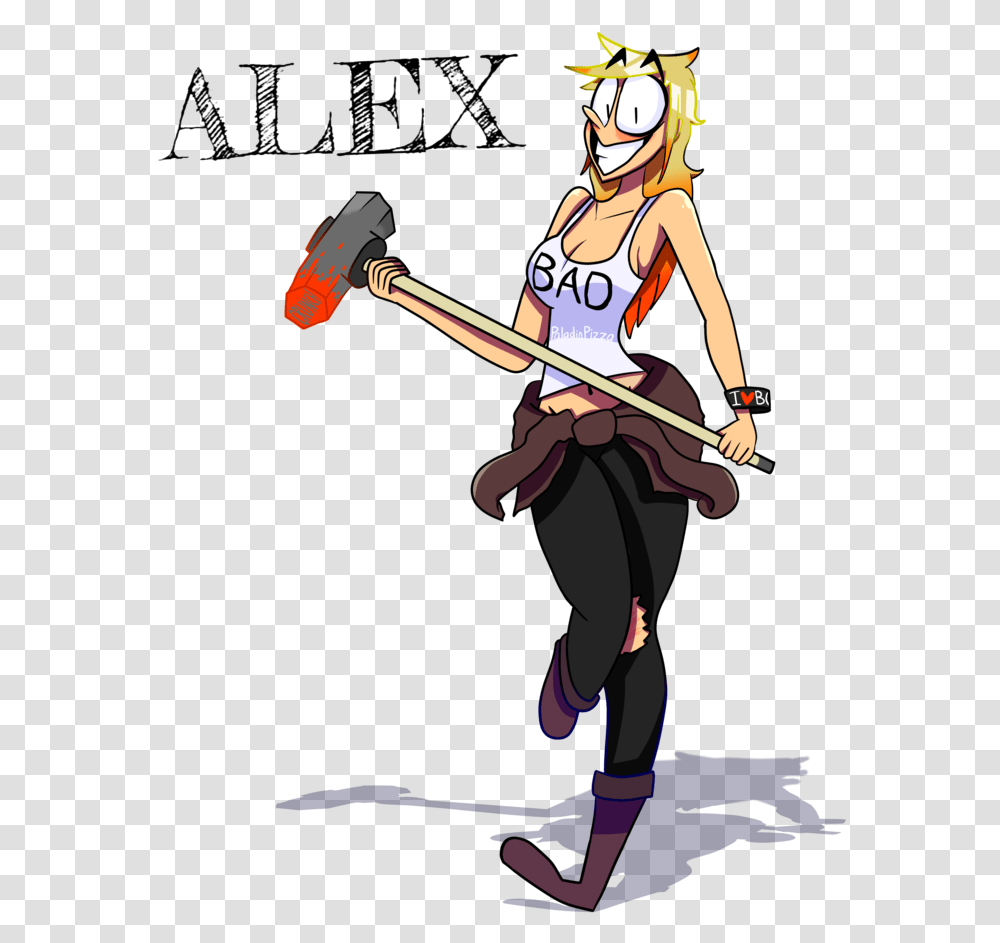 Sledgehammer Drawing Combat Clipart Anime Girl With Hammer, Person, Helmet, Clothing, Female Transparent Png