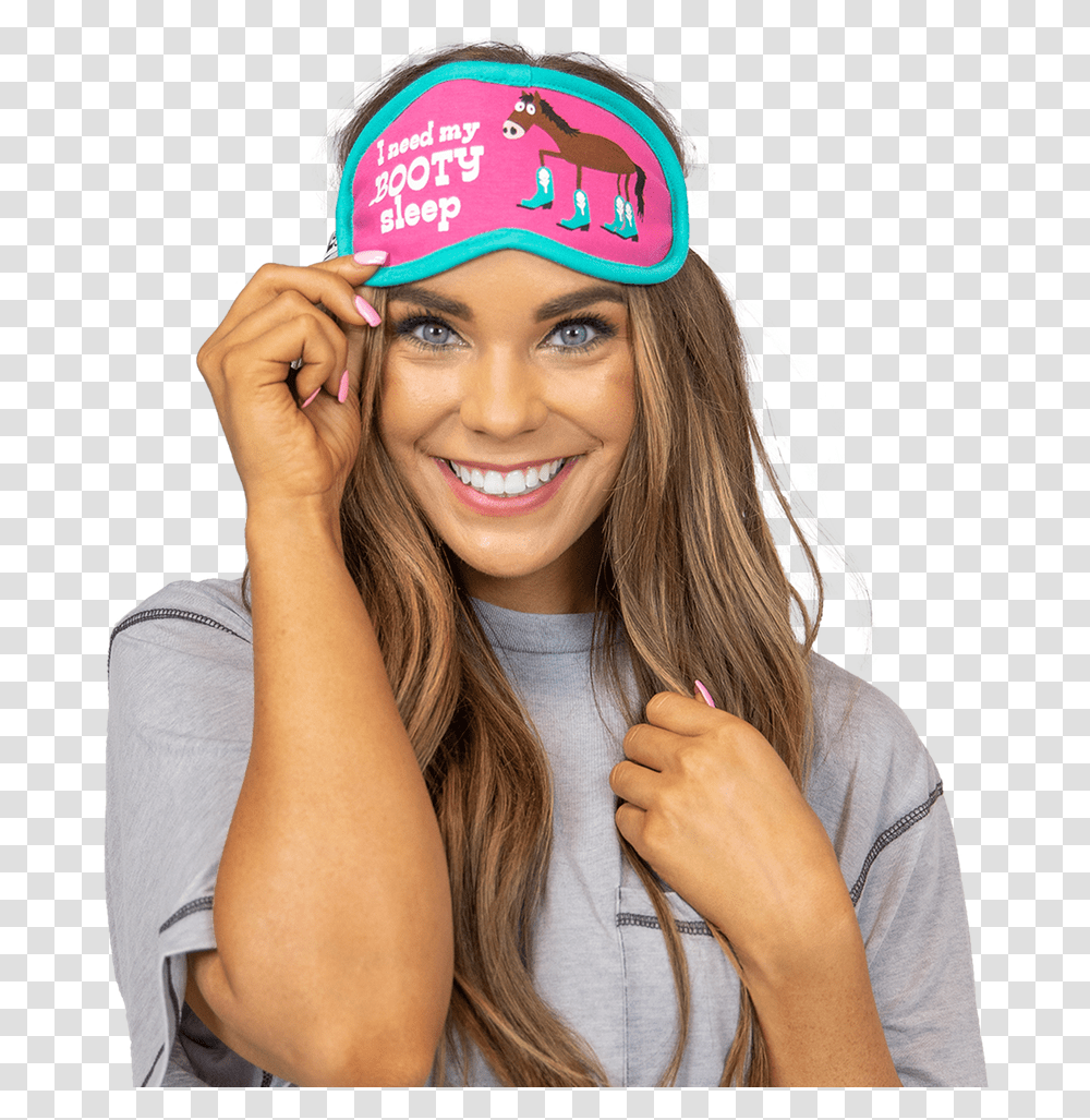 Sleep Mask Girl, Person, Face, Female Transparent Png