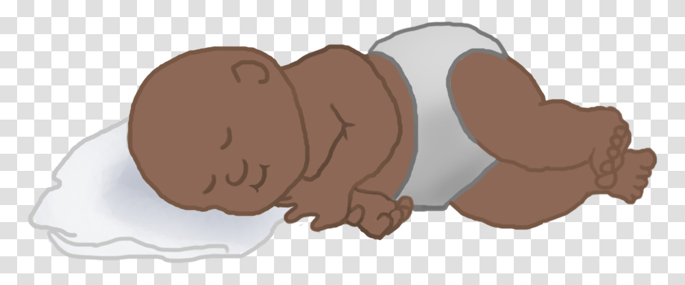 Sleeping Baby Clipart On Pillow No Hair Illustration, Animal, Mammal, Bull, Cushion Transparent Png