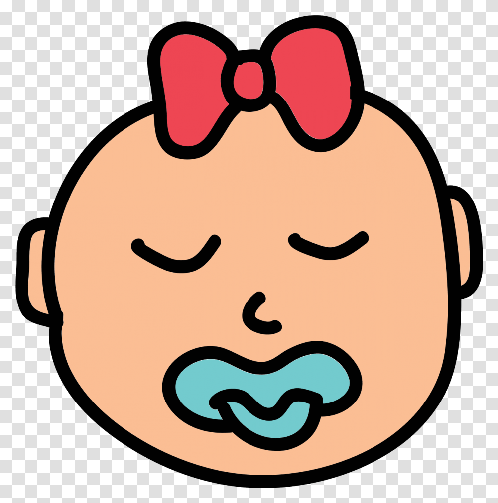 Sleeping Baby Girl Icon Portable Network Graphics, Face, Food, Label Transparent Png