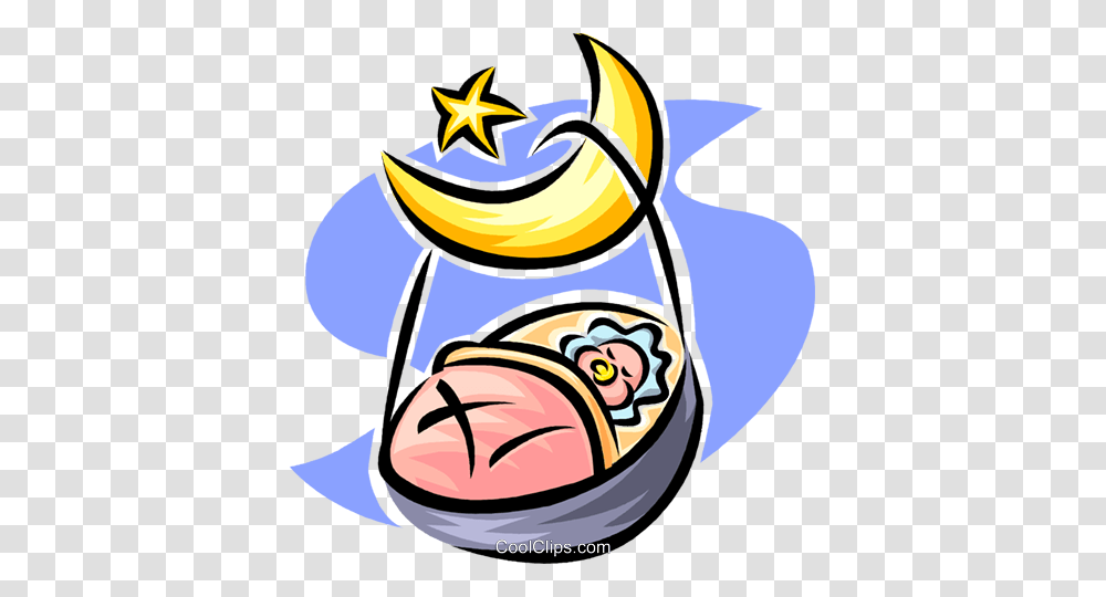 Sleeping Baby Royalty Free Vector Clip Art Illustration, Plant, Star Symbol, Food, Fruit Transparent Png