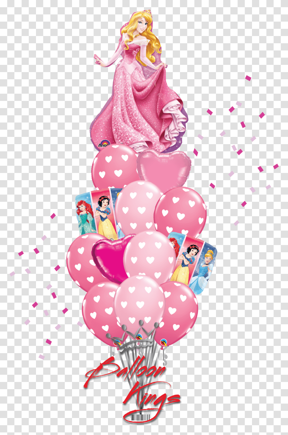 Sleeping Beauty Bouquet Illustration, Paper, Confetti, Ball, Balloon Transparent Png