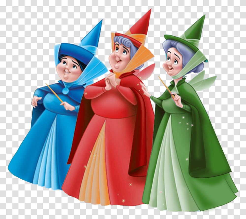 Sleeping Beauty Fairy Godmothers, Costume, Performer, Person Transparent Png