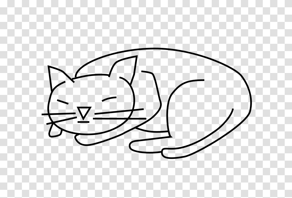 Sleeping Cat Free Vector, Gray, World Of Warcraft Transparent Png