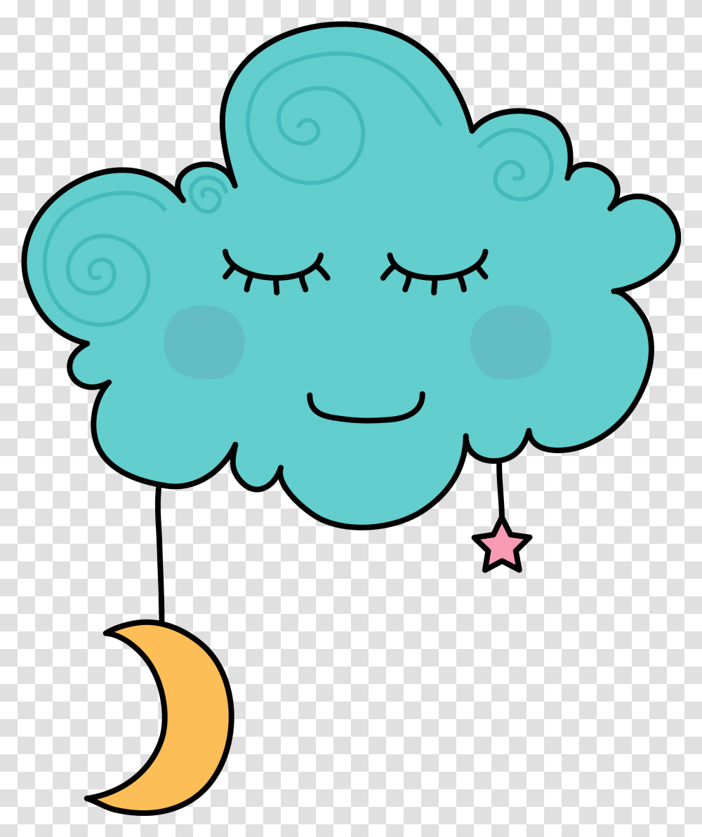 Sleeping Cloud Sleepy Cloud Clipart, Silhouette, Graphics, Stencil, Snowflake Transparent Png
