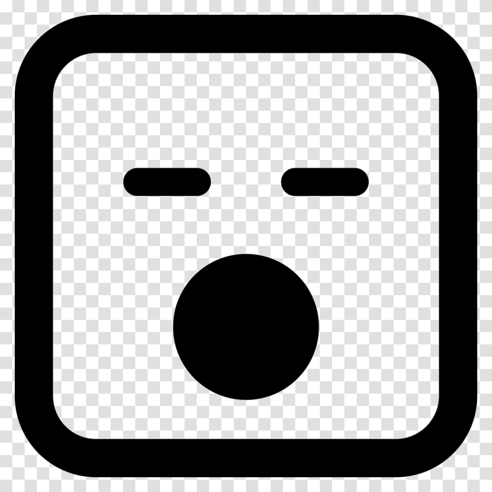 Sleeping Face With Opened Mouth In Square Outline Icon, Game, Dice, Bowling Transparent Png