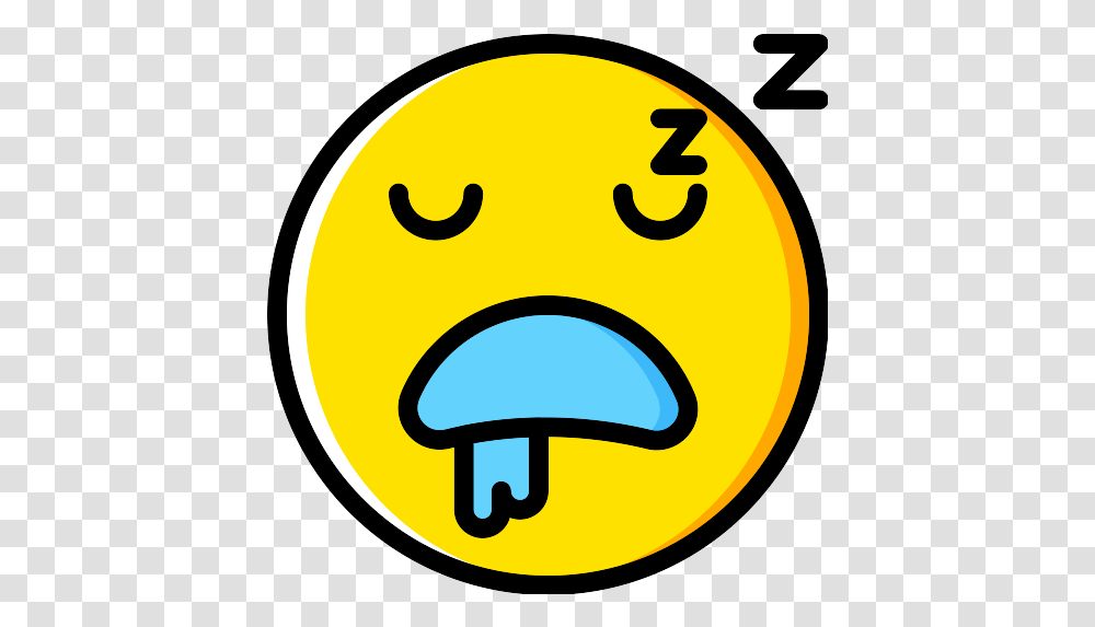 Sleeping Icon Dazed Emoji, Label, Text, Symbol, Pac Man Transparent Png