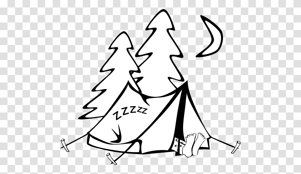 Sleeping In A Tent Clip Arts Download, Tree, Plant, Stencil Transparent Png
