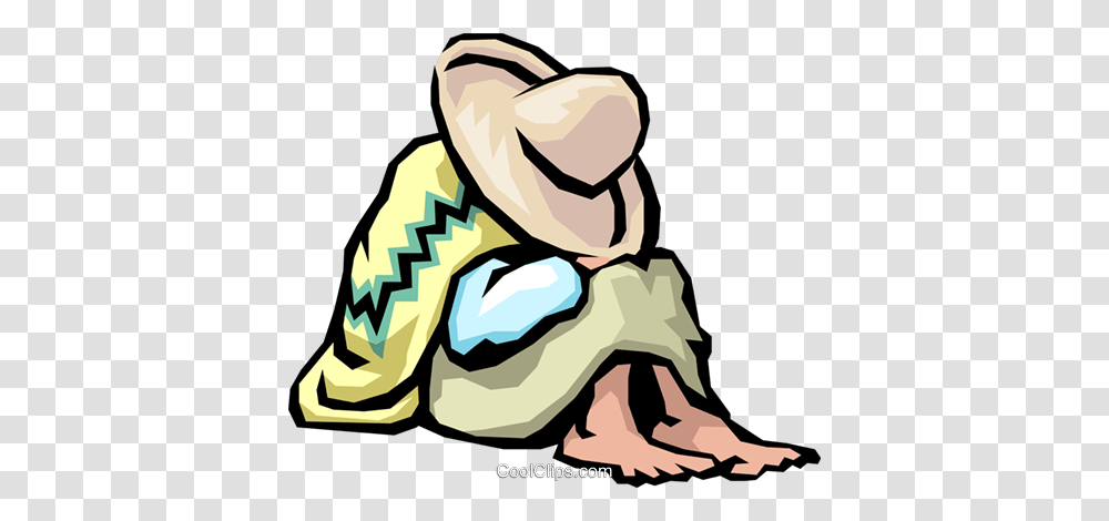 Sleeping Mexican Clipart, Apparel, Hat, Kneeling Transparent Png