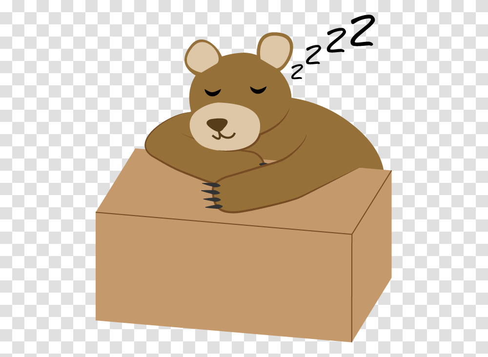 Sleepy Bear Illustration, Mammal, Animal, Pet, Box Transparent Png