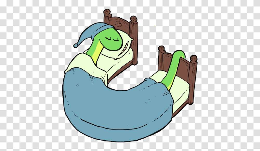 Sleepy Snake Cozy In His Snake Shaped Bed Sleepy Snake, Furniture, Apparel, Arm Transparent Png
