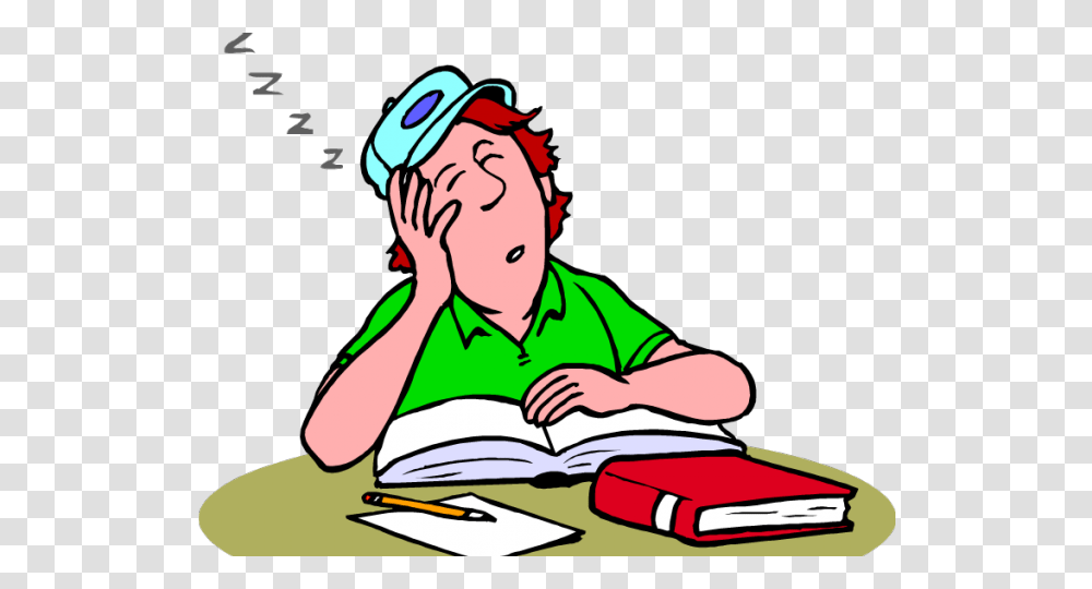 Sleepy Student Sleepy Clipart, Person, Human, Reading Transparent Png