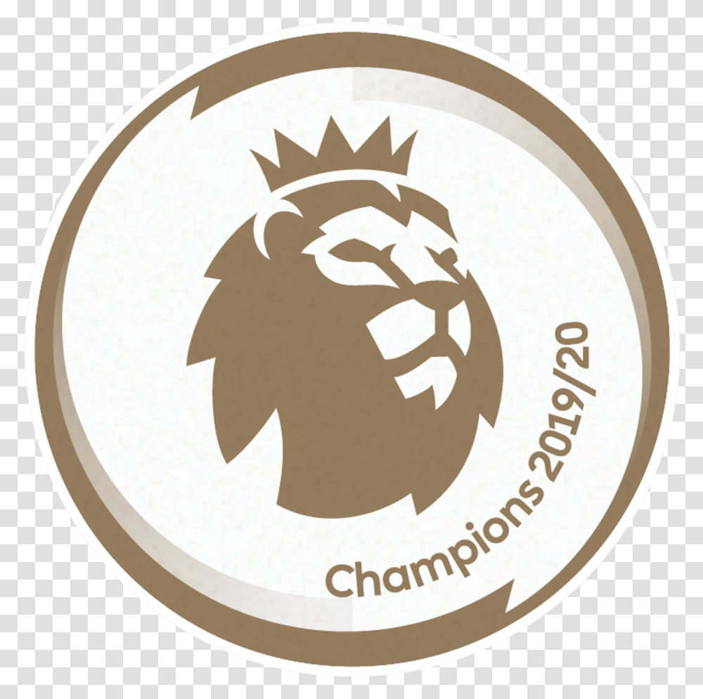 Sleeve Badge Premier League Champions 1920 Gold Premier League Badge, Label, Text, Hand, Symbol Transparent Png