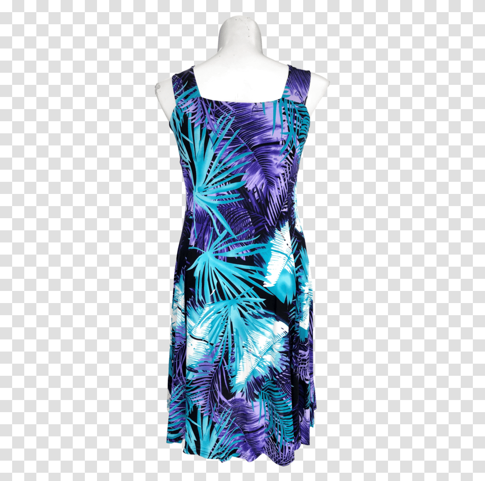 Sleeveless Fit And Flare Dress In Purple And Aqua Day Dress, Sea, Outdoors, Water Transparent Png