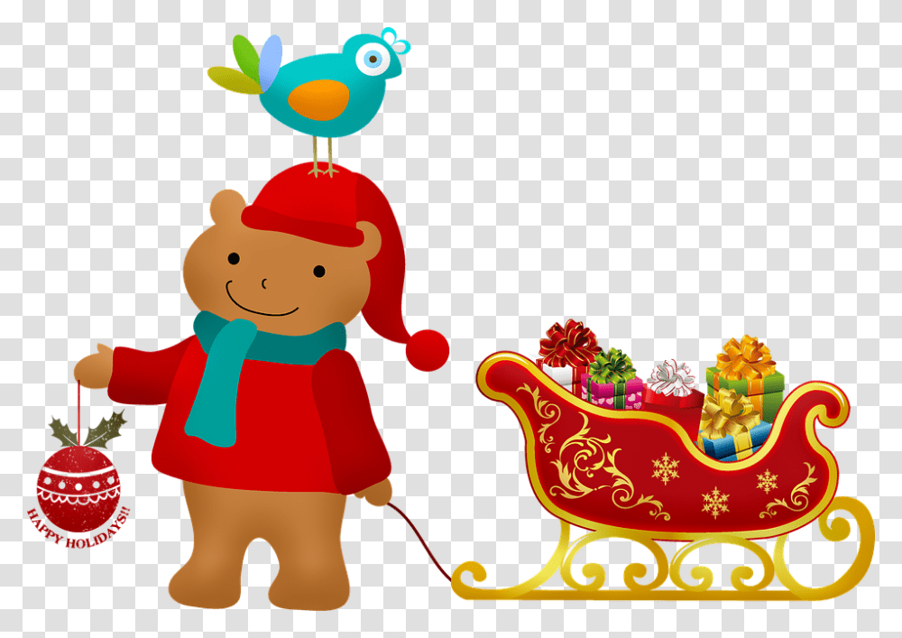 Sleigh Clipart, Snowman, Winter, Outdoors, Nature Transparent Png